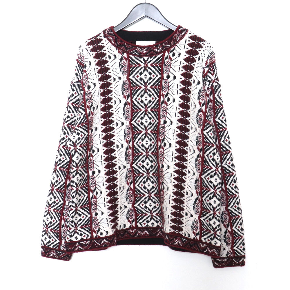 IROQUOIS 7GG COOGI TUCK Knit Sweater Multi Size 2