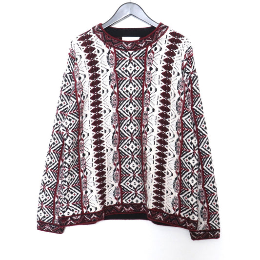 IROQUOIS 7GG COOGI TUCK Knit Sweater Multi Size 2