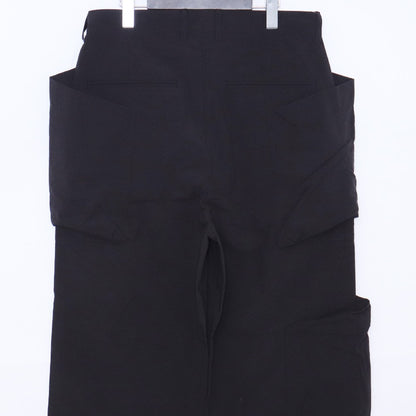 ALMOSTBLACK 24SS Black Wide Woven Big Pocket Pants Size 1