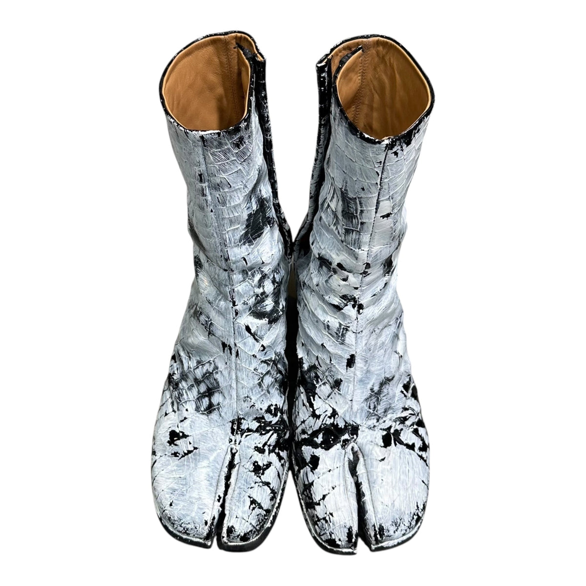 MAISON MARGIELA 21AW Tabi Croc Leather Boots Size EU 43