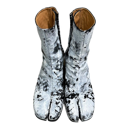 MAISON MARGIELA 21AW Tabi Croc Leather Boots Size EU 43