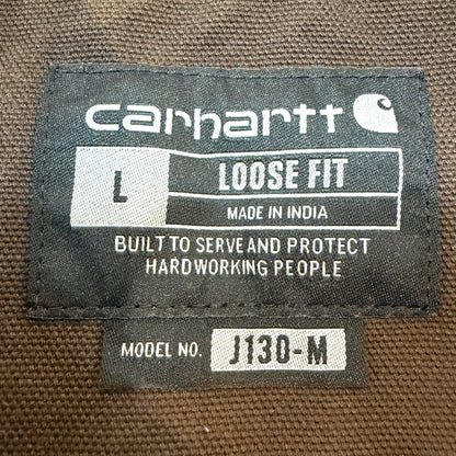CARHARTT Washed Duck Insulated Active Jacket Brown Size L