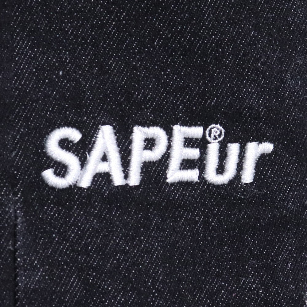 SAPEUR Denim Track Pants Black Size XL