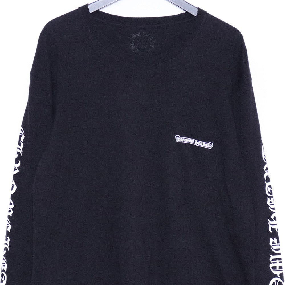 CHROME HEARTS Back Scroll Logo Long Sleeve Tee Black Size XL