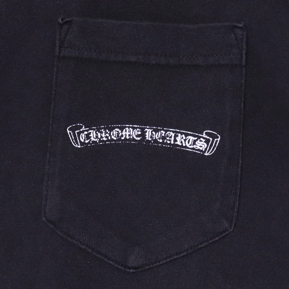 CHROME HEARTS Old Arch Logo Print T-Shirt Black Size S