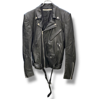 JOHN LAWRENCE SULLIVAN Sheepskin Double Jacket Black Size 38