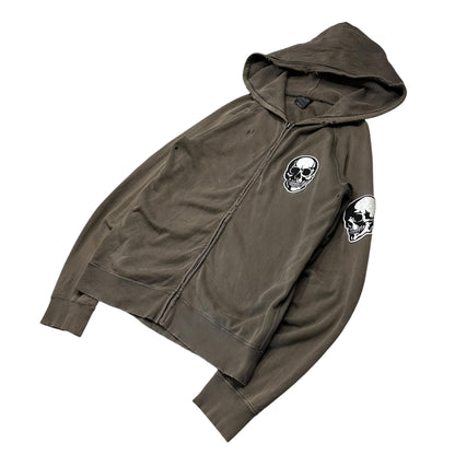 NUMBER (N)INE 04SS DBD Skull Patch Hoodie Brown Size 2