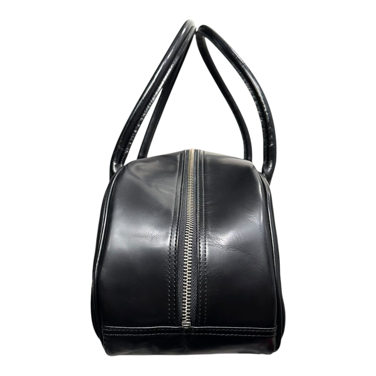 COMME des GARCONS Vintage Logo Leather Mini Boston Bag Black