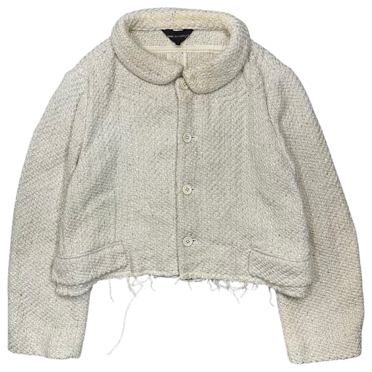 COMME des GARCONS 02SS Frayed Tweed Jacket Size S
