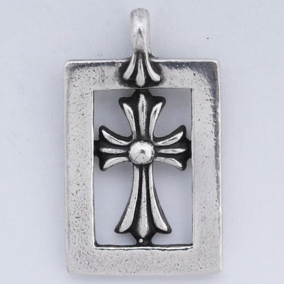 CHROME HEARTS Framed Open Babyfat Pendant Silver Size F
