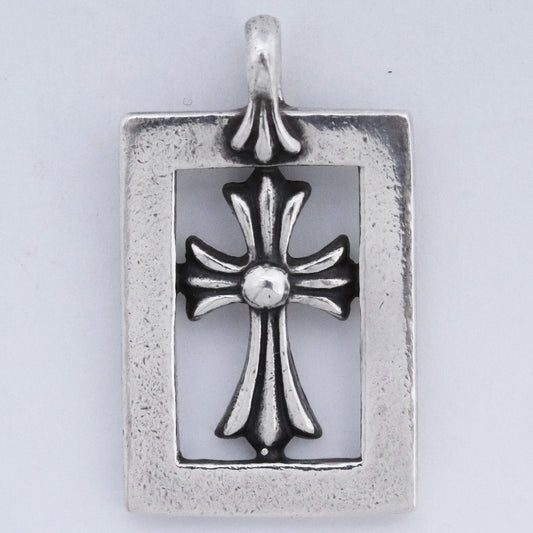 CHROME HEARTS Framed Open Babyfat Pendant Silver Size F