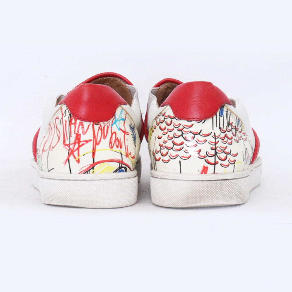 CHRISTIAN LOUBOUTIN Graphic Sneakers White Size EU 43