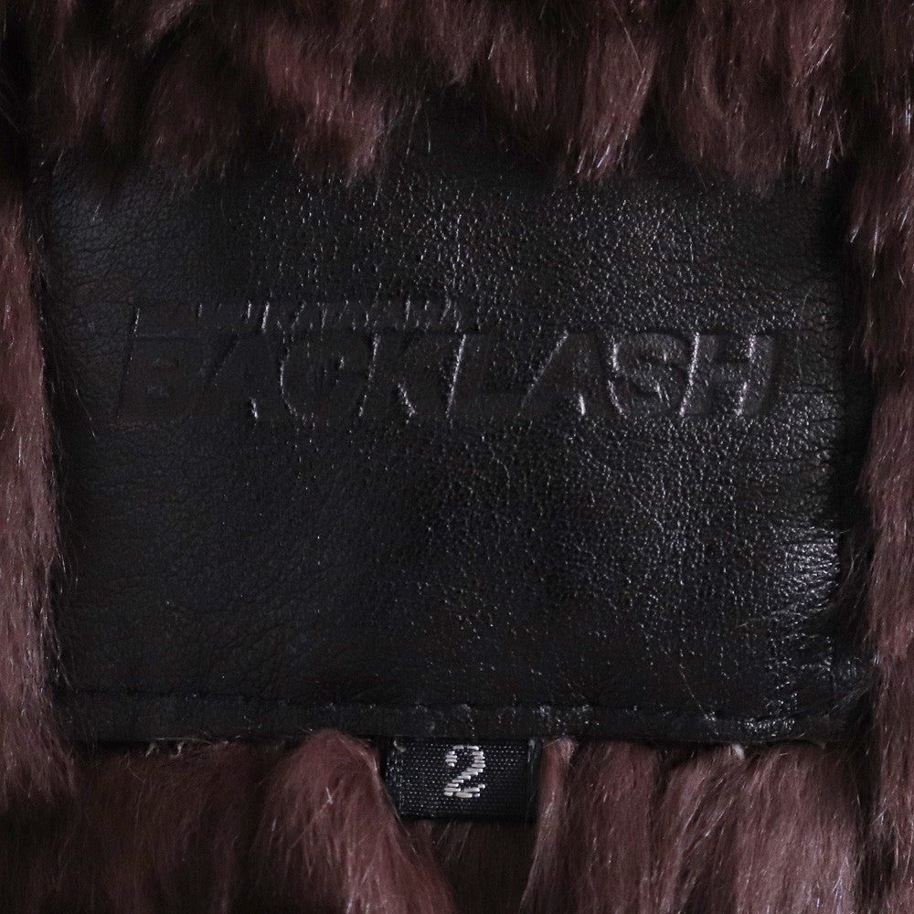 Isamu Katayama Backlash Rabbit Fur Knit/Suede Brown Size M