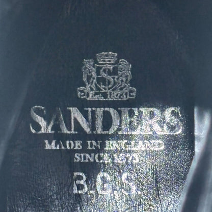 SANDERS B.G.S Apron Derby Boots Black U-Tip Size 6 1/2