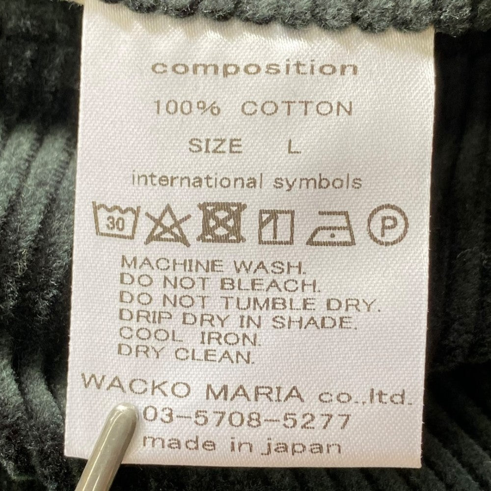 WACKO MARIA 24SS Green Corduroy Pleated Casual Pants Size L