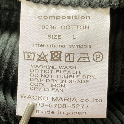 WACKO MARIA 24SS Green Corduroy Pleated Casual Pants Size L