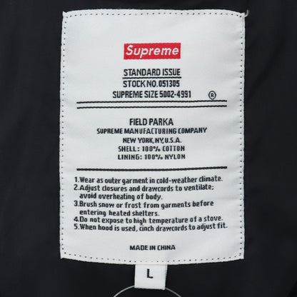 Supreme 13AW Field Parka Black Jacket Size L