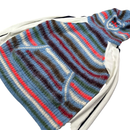 TAO 23AW Border Knit Paneled Hoodie Multi Size S