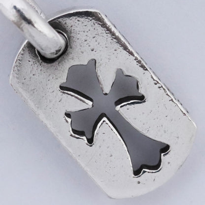 CHROME HEARTS Tiny Cutout Cross Dog Tag Silver Size F