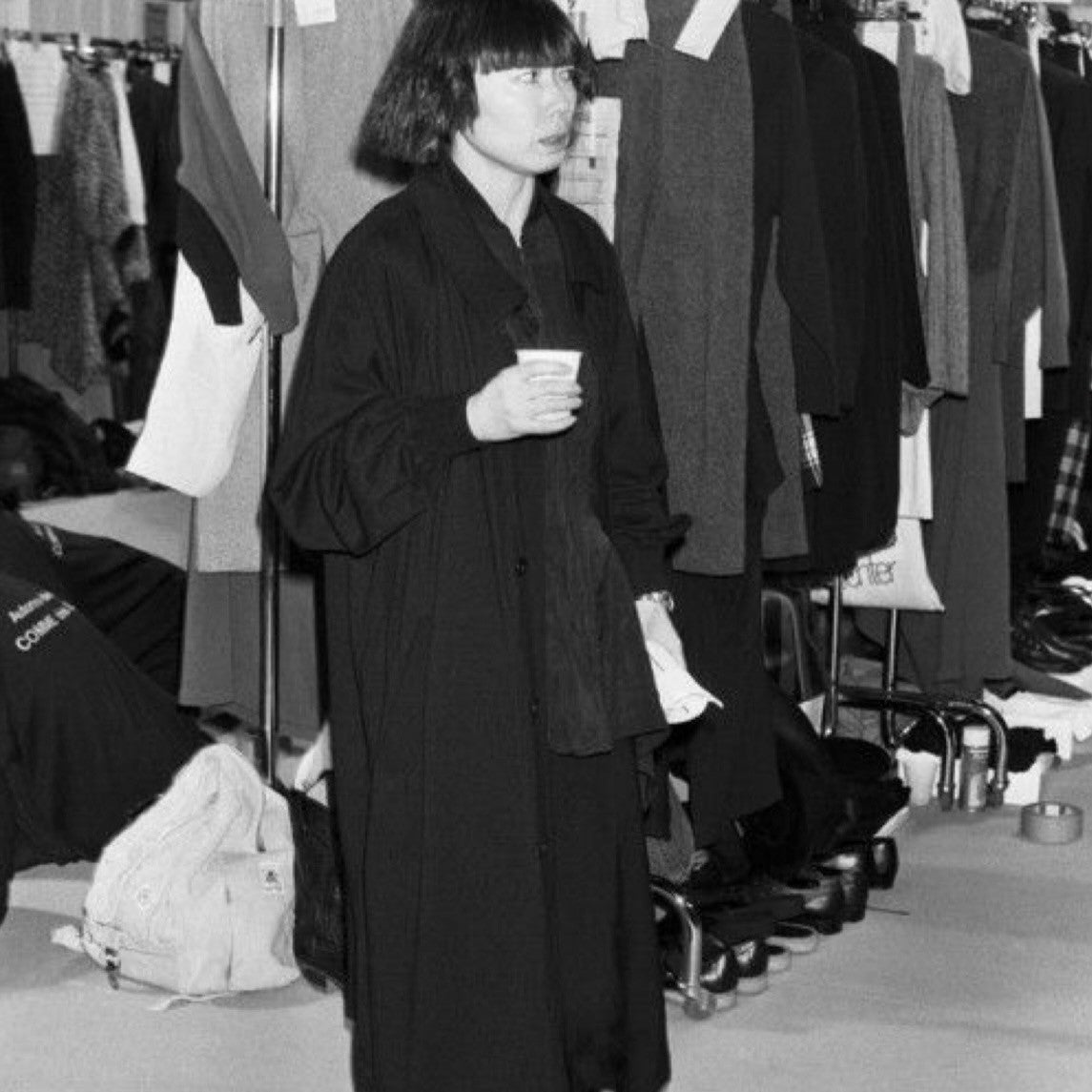 COMME des GARCONS 86AW Staff Wool Coat Black Size M