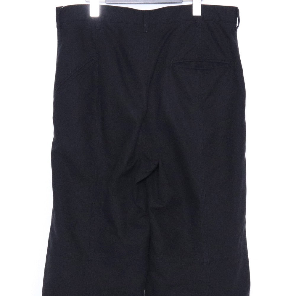 THE VIRIDI-ANNE Garment Dye Cotton Wide Pants Black Size 3