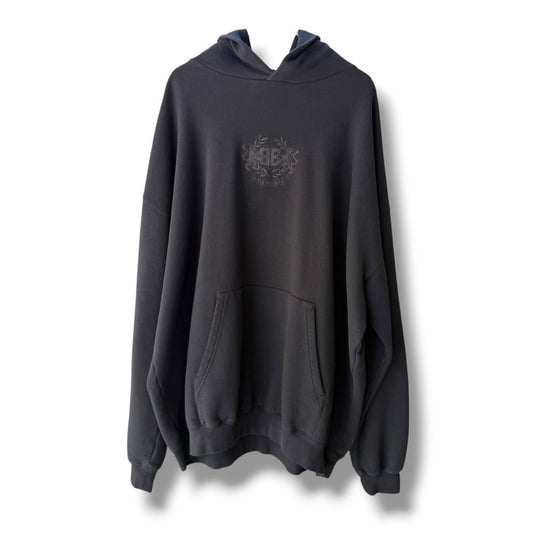 BALENCIAGA 21SS BB Logo Large Fit Hoodie Black Size XXS