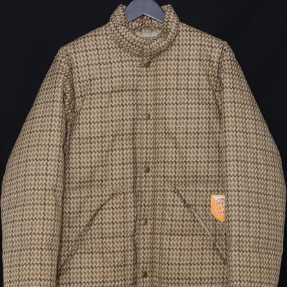Evisu Patch Check Down Jacket Beige Size 38