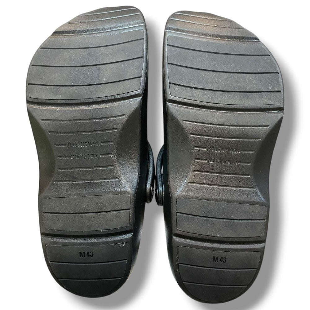 Balenciaga Sunday Molded Mule Black Sandals Size M 43