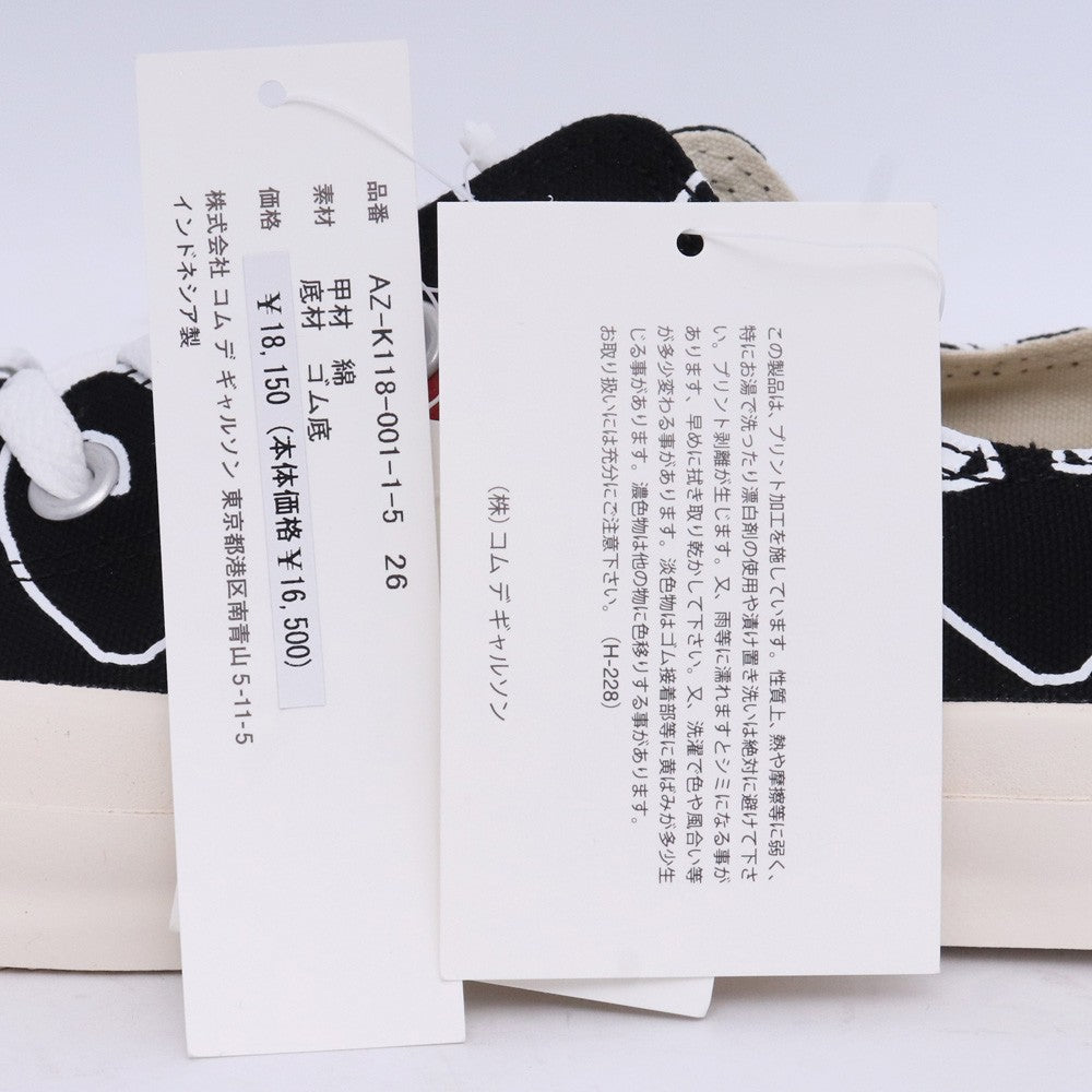 PLAY COMME des GARCONS Chuck Taylor Sneakers Black Size 26cm