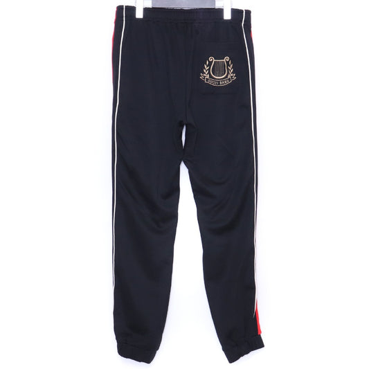 GUCCI Web Stripe Track Pants Black Red Size S