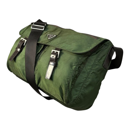 PRADA Nylon Messenger Bag Khaki