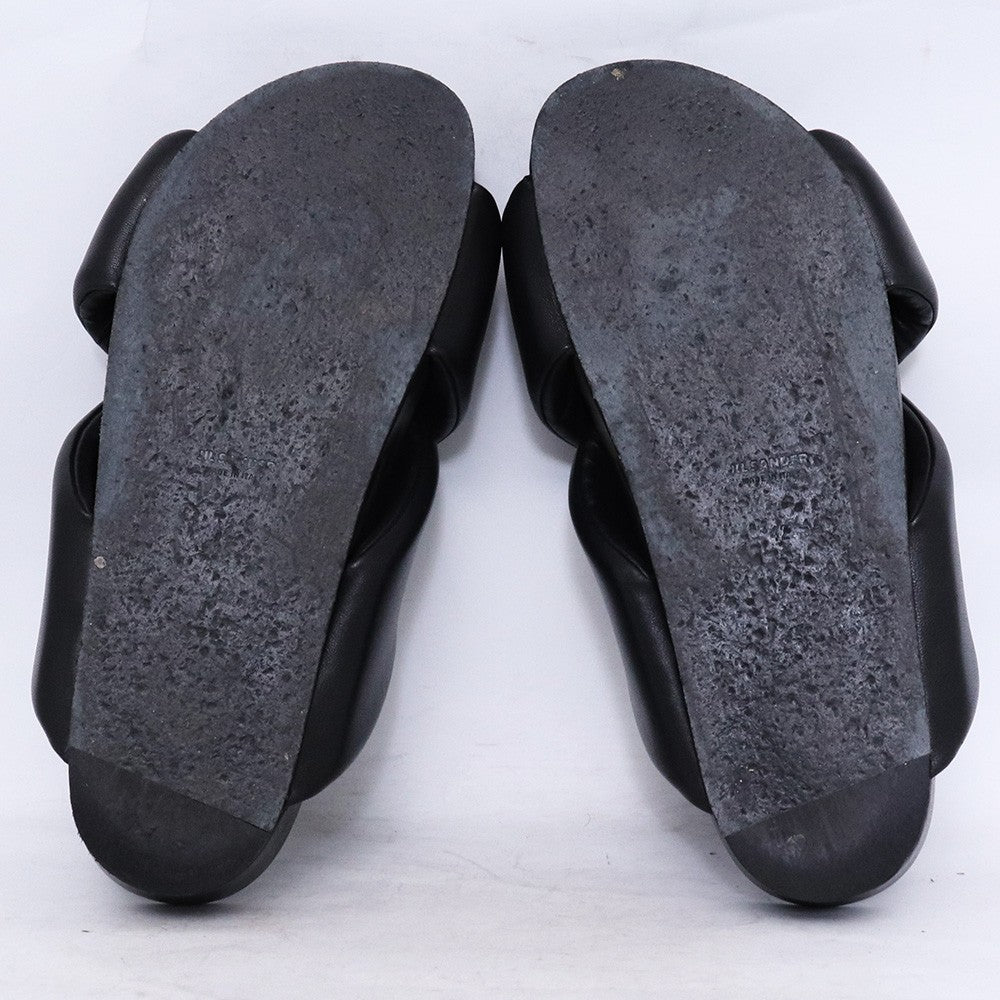 JIL SANDER Crossover Padded Strap Sandals Black Size EU 42