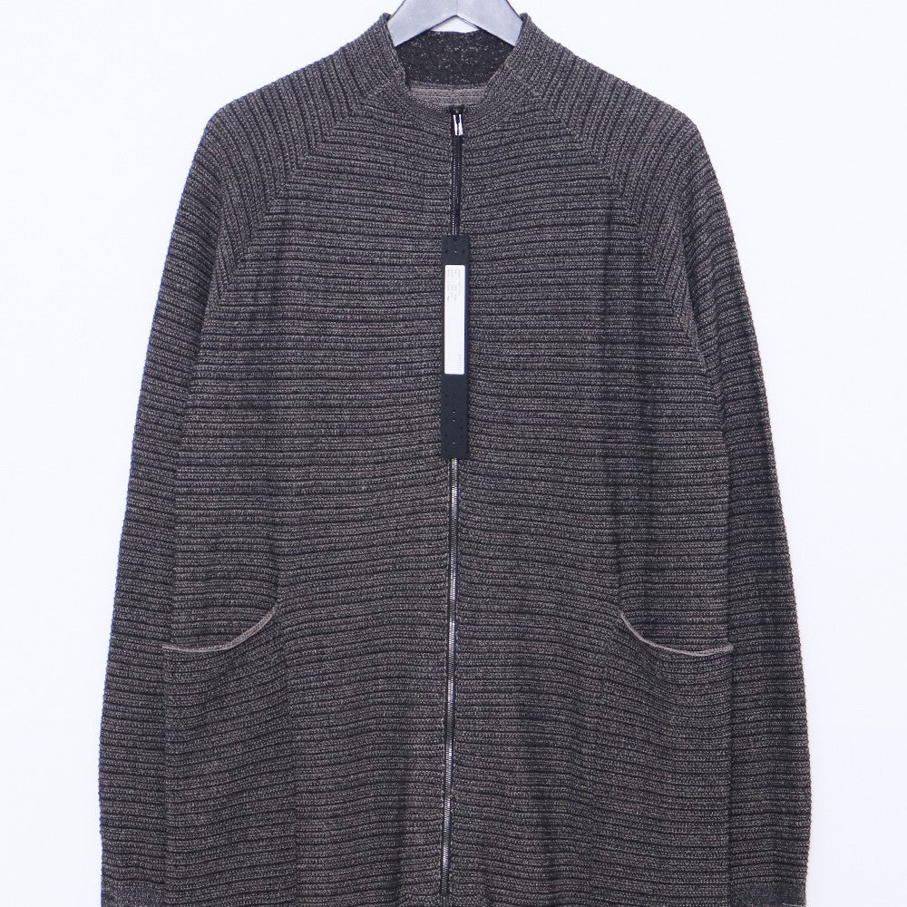 DEVOA 24SS High Twist Cotton Stripe Knit Coat Black Size 1