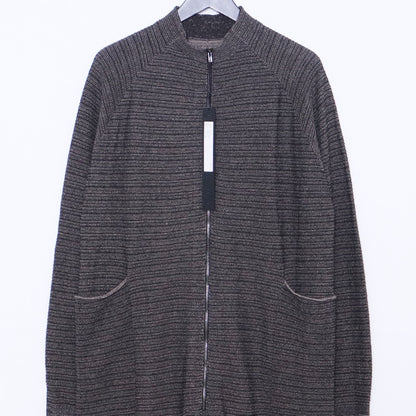DEVOA 24SS High Twist Cotton Stripe Knit Coat Black Size 1