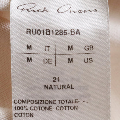 RICK OWENS 22SS Cotton Pullover Hoodie Ivory Size M