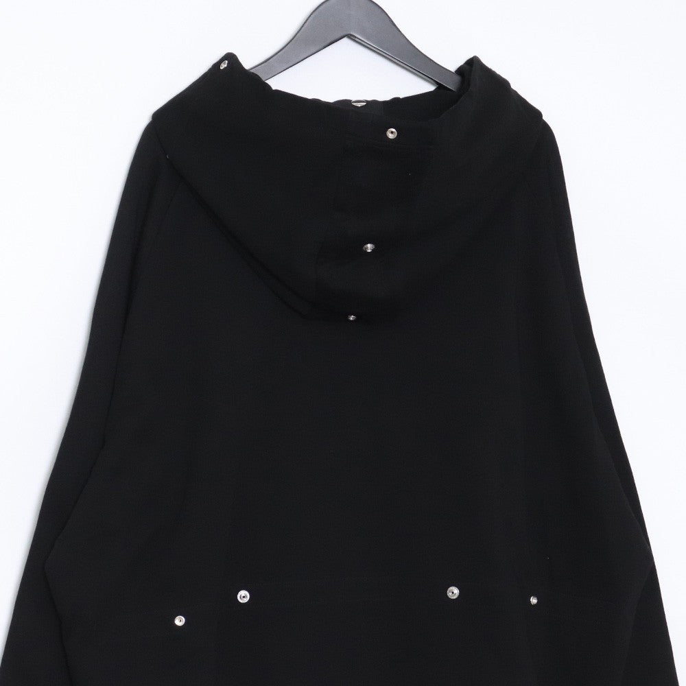 ALMOSTBLACK Dot Button Adjustment Sweat Hoodie Black Size 3