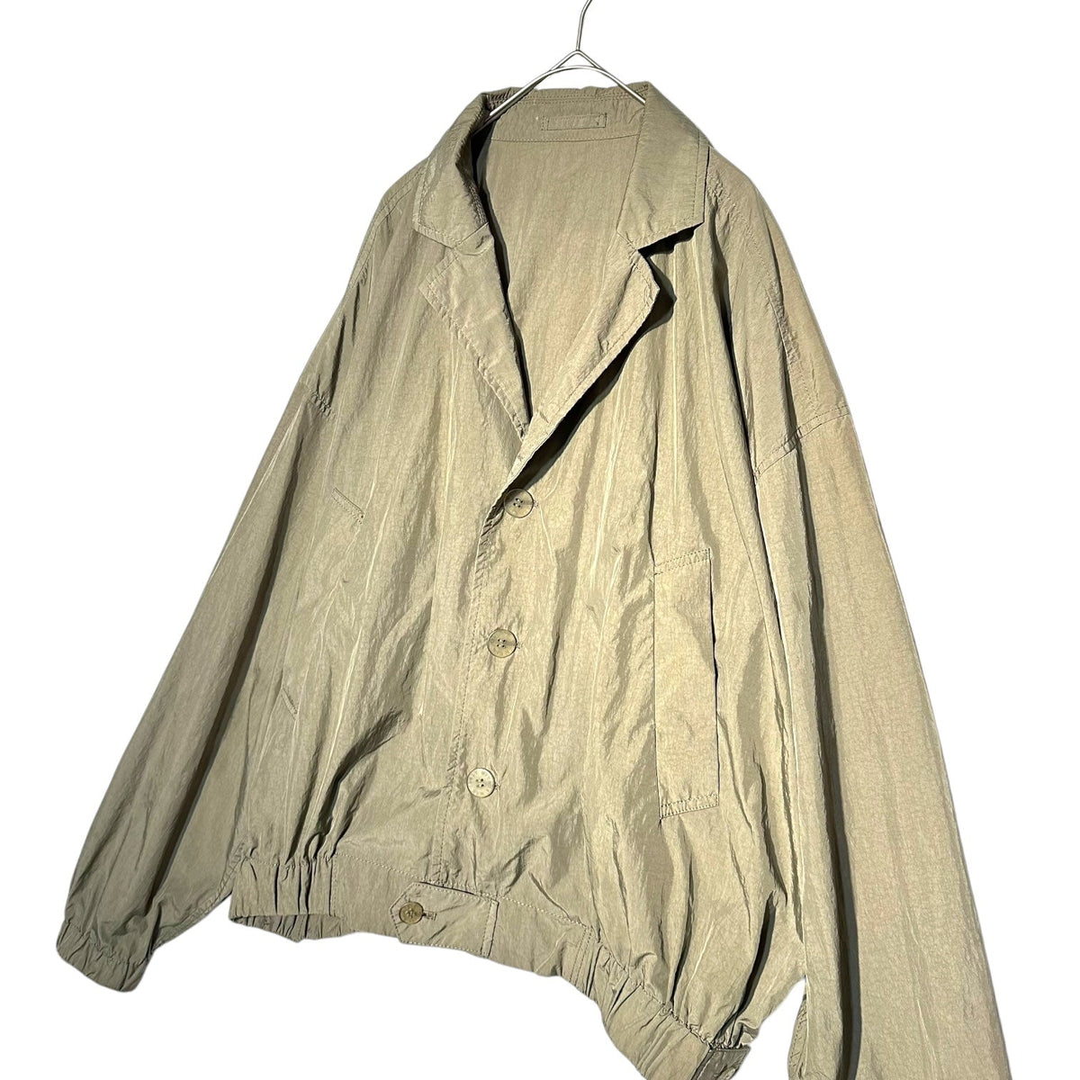 ISSEY MIYAKE MEN 18SS Open Collar Wind Coat Beige Size 3