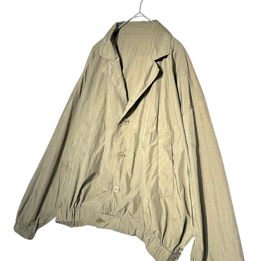 ISSEY MIYAKE MEN 18SS Open Collar Wind Coat Beige Size 3