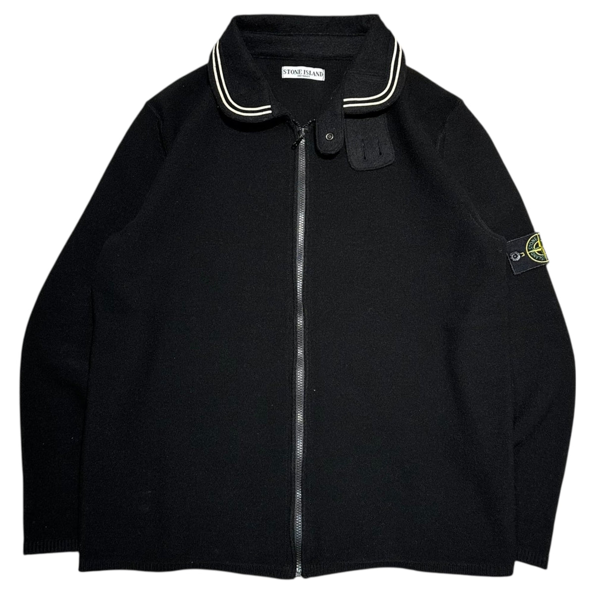 STONE ISLAND 06AW Archive Zip-Up Knit Jacket Black