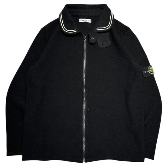 STONE ISLAND 06AW Archive Zip-Up Knit Jacket Black
