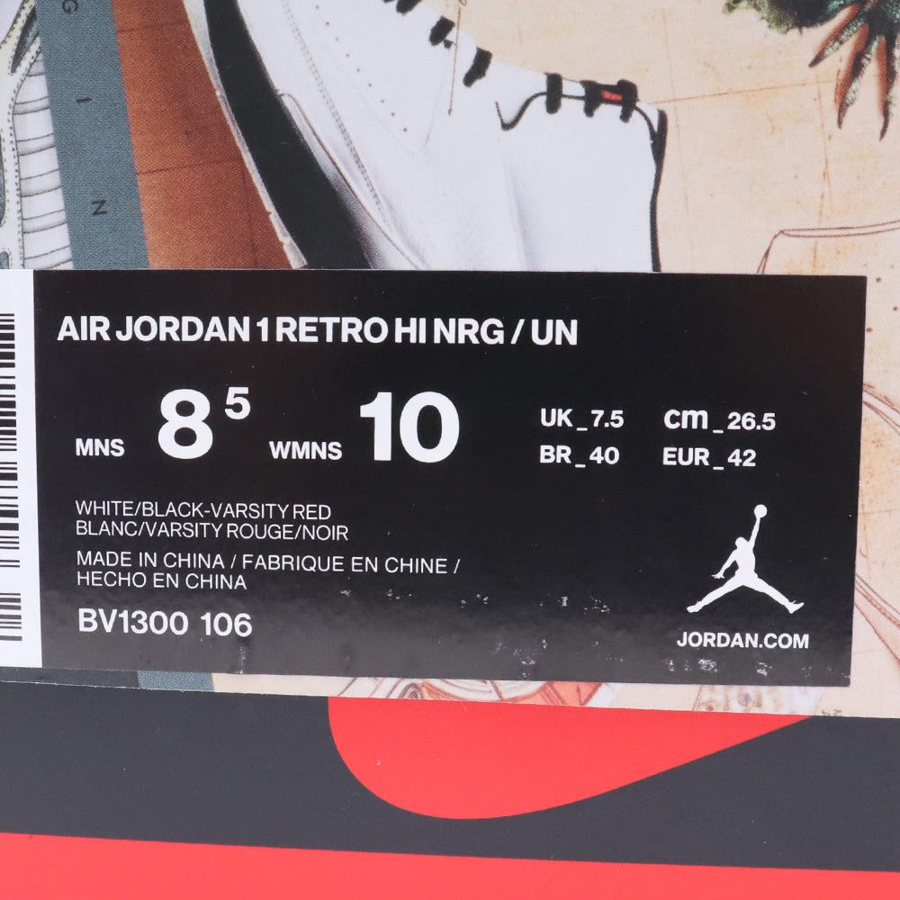 Nike UNION Air Jordan 1 OG Varsity Red Sneakers Size 26.5cm