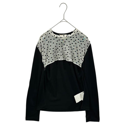 COMME des GARCONS 11AW Polka Dot Mesh Knit T-Shirt Size XS