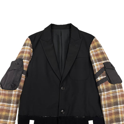 Number (N)ine 05AW Docking Jacket Wool Silk Multi Size 2