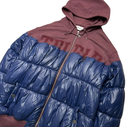 TELFAR Insulated Docking Hoodie Burgundy/Blue Size FREE