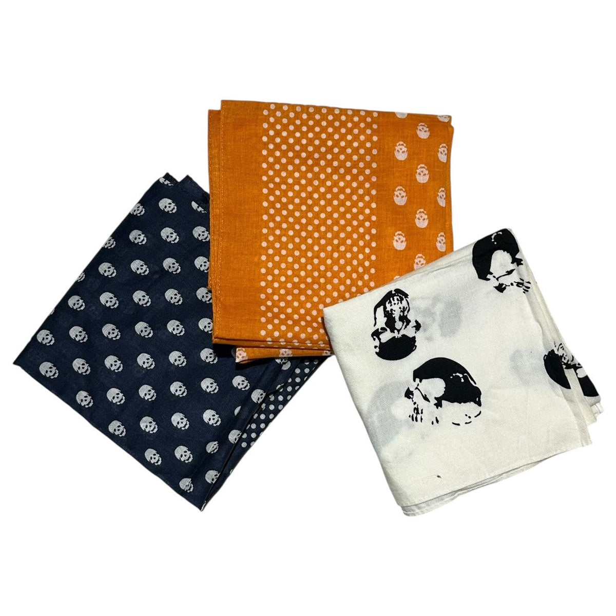 PLEDGE Rare Archive Skull Bandana Scarf 3-Piece Set