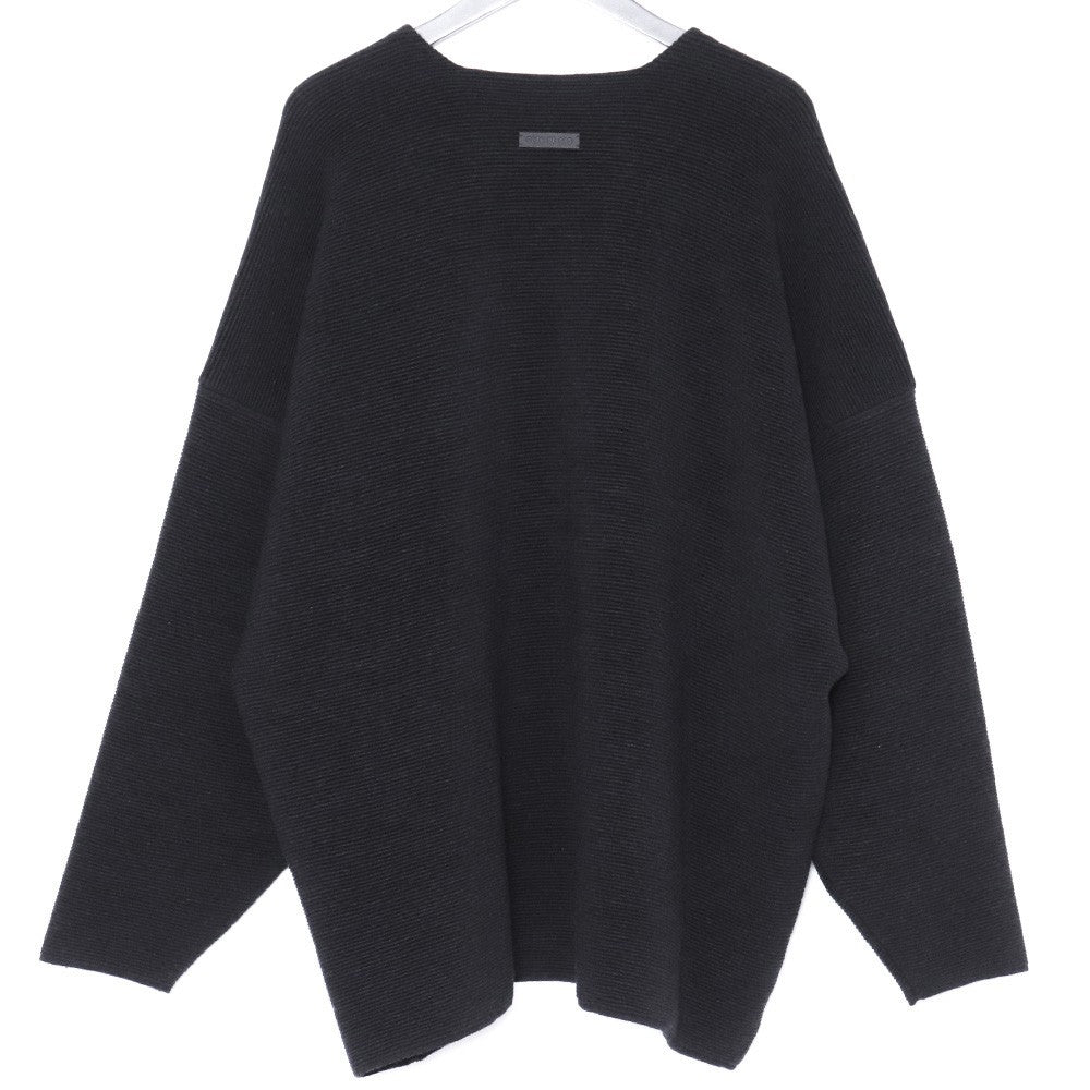 FEAR OF GOD Black Dropped Shoulder Crewneck Sweater Size L