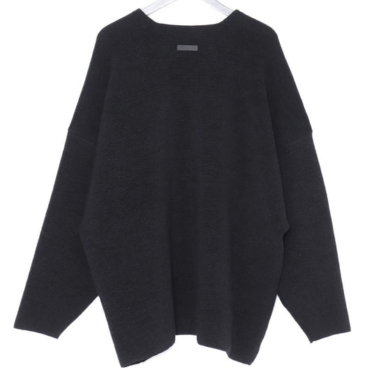 FEAR OF GOD Black Dropped Shoulder Crewneck Sweater Size L