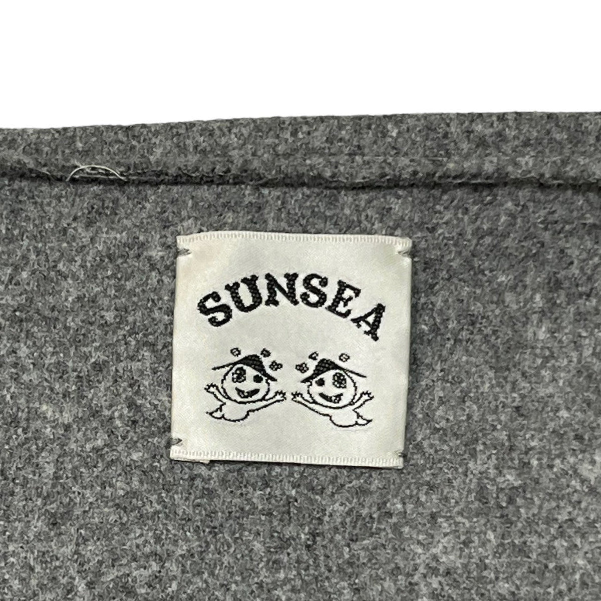 SUNSEA 14AW No Hood Jedi Coat Grey Black Size SIZE 2