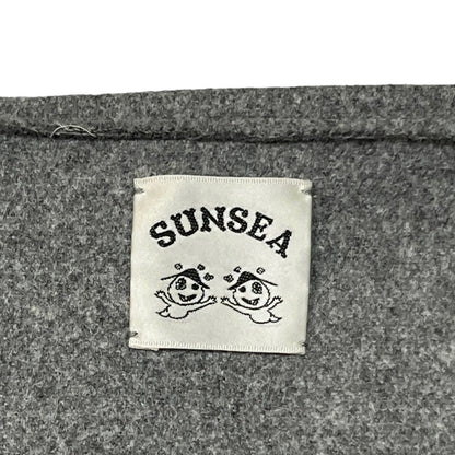 SUNSEA 14AW No Hood Jedi Coat Grey Black Size SIZE 2