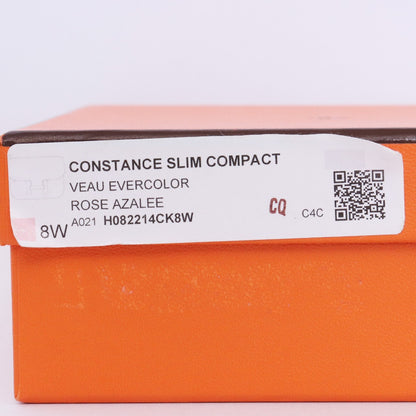 Hermes Constance Slim Wallet Bag Pink Size F